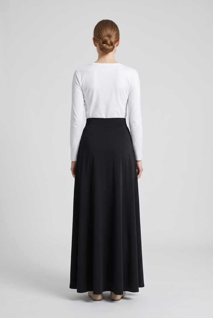 Scarlett | Solid A-Line Maxi Skirt