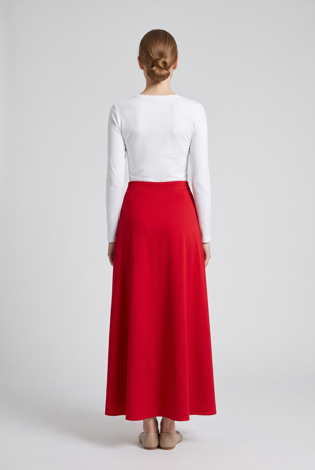 Scarlett | Solid A-Line Maxi Skirt