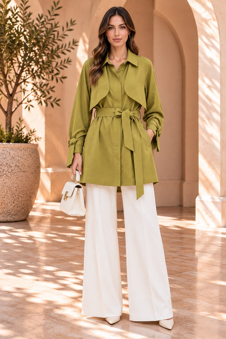 Fern | Safari Pocket Cape — Khaki (front)