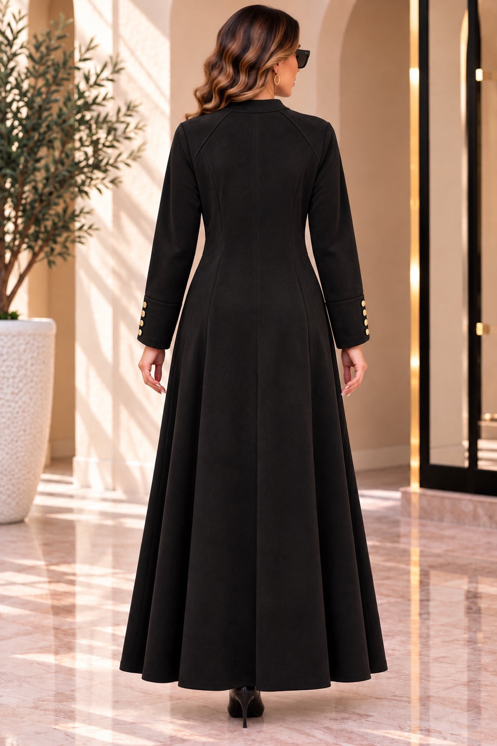 Colombe | Dress — Black (back)