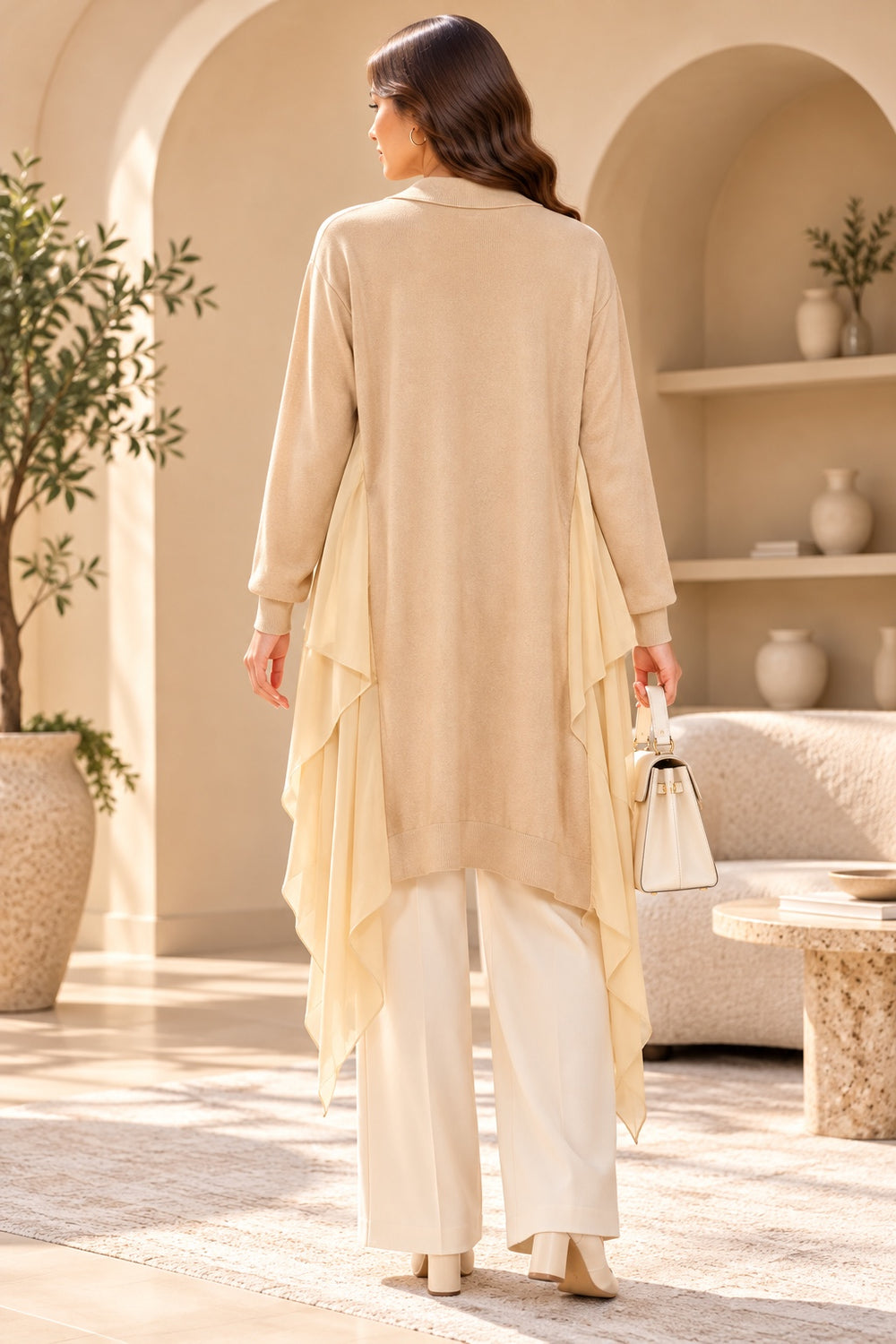 Marisa | Cardigan — Camel (back)