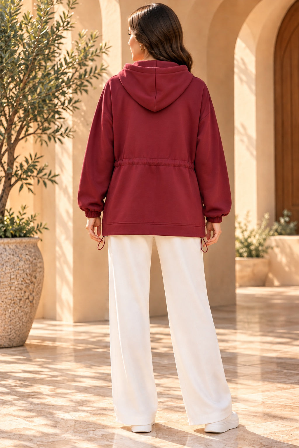 Galia | Jacket — Burgundy (back)
