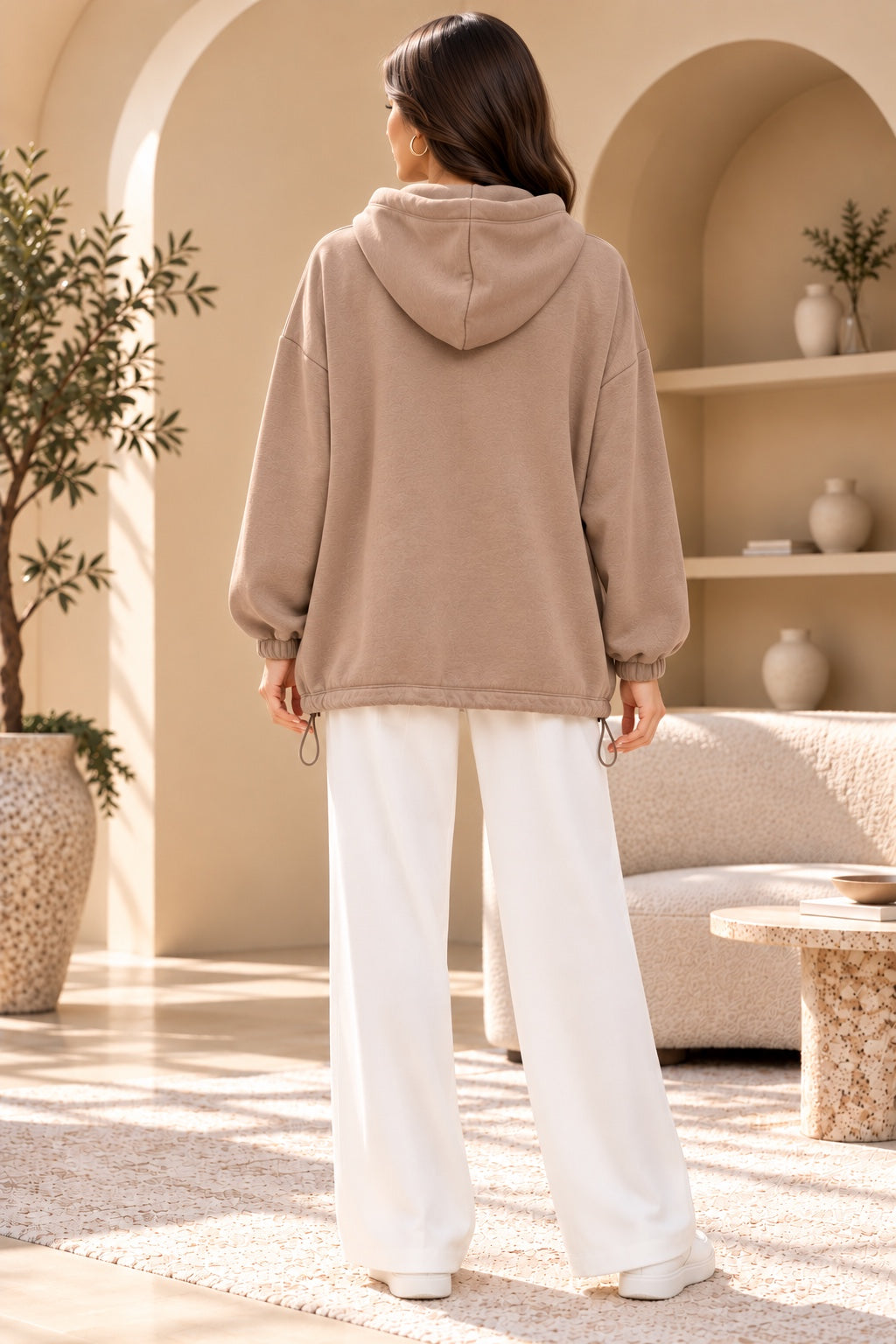 Giulia | Jacket — Mocha (back)