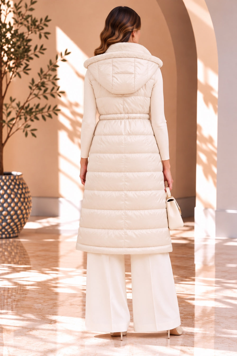 Jonquil | Vest — Beige (back)