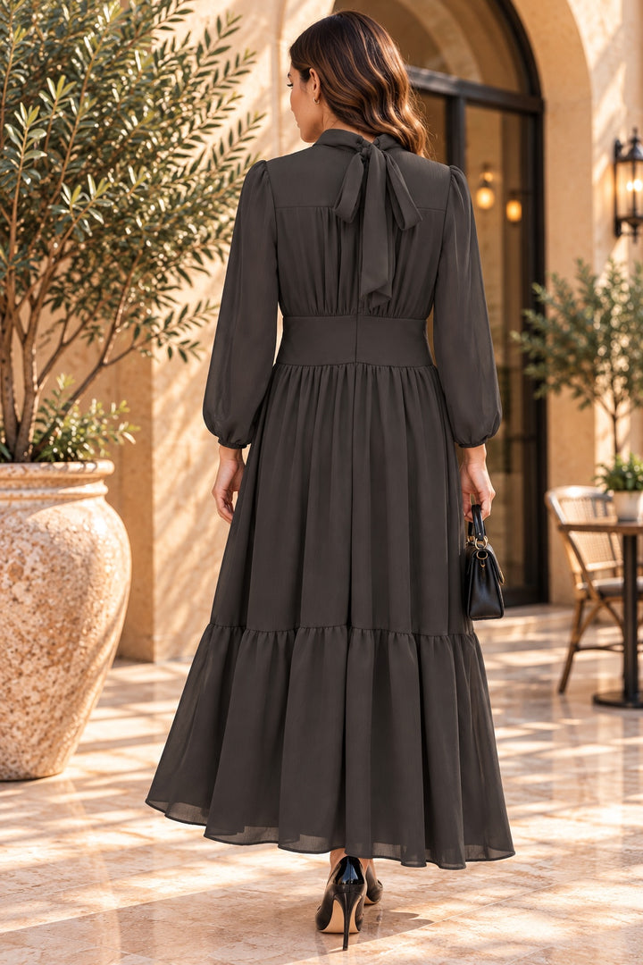 Tamara | Dress — Black (back)