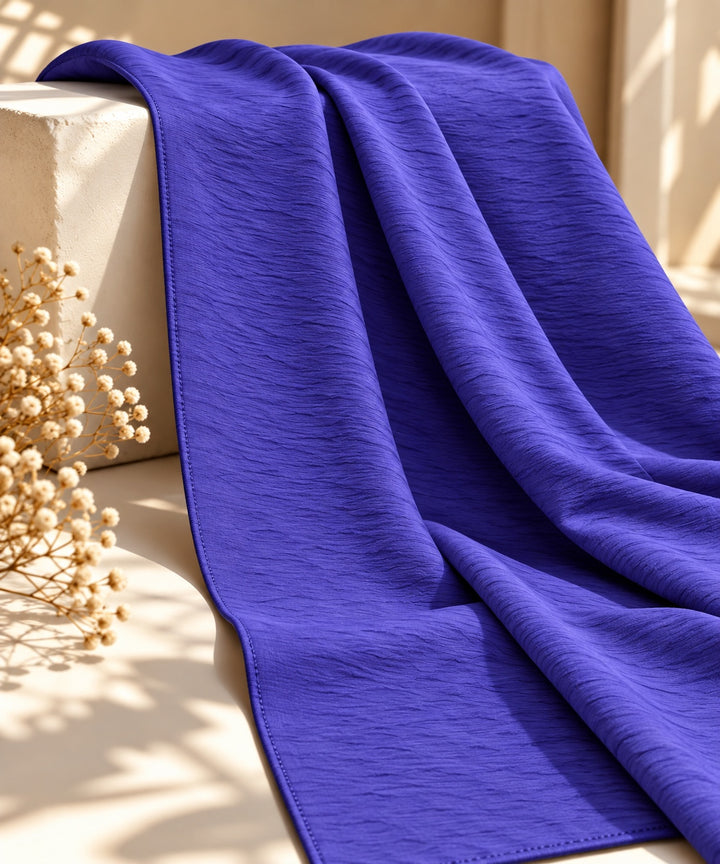 Kira | Textured Crinkle Shawl — Purple (front)