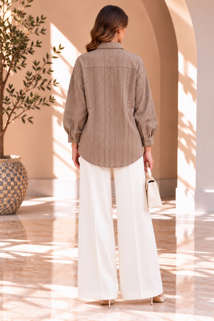 Wilhelmina | Shirt — Mocha (back)