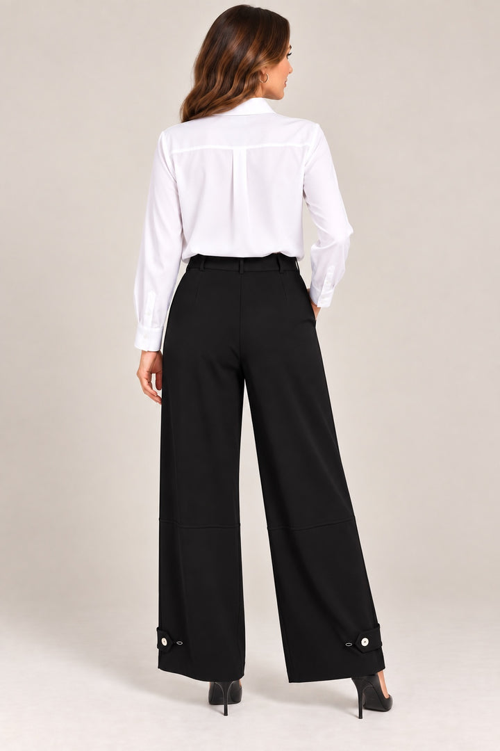 Harbor | Pocket Detail Tapered Trousers [CLEARANCE -50%] — Black (back)