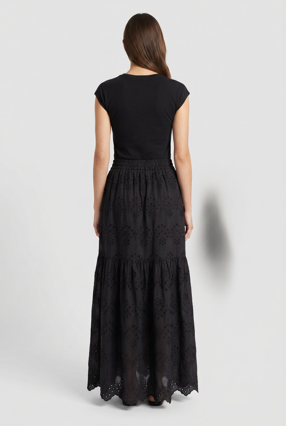 Mira | Eyelet Tiered Skirt back view