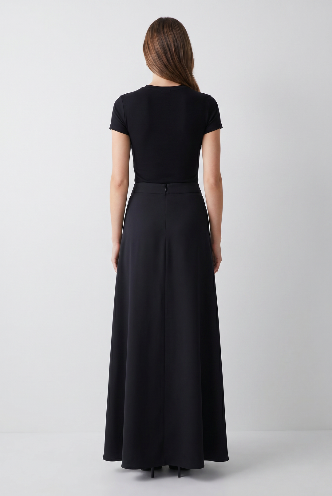 Cora A-line maxi skirt back view