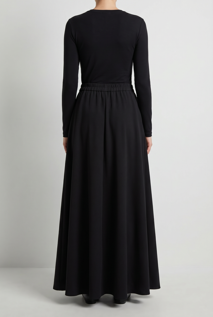 Eclipse A-line maxi skirt back view
